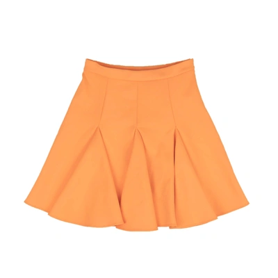 Shop Off-white Orange Scuba Skater Skirt