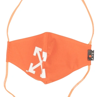 Shop Off-white Orange Cotton Cord Face Mask