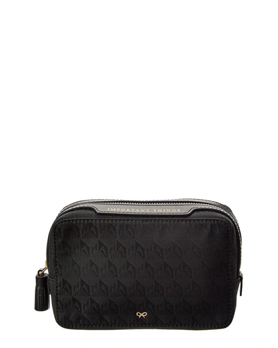 Shop Anya Hindmarch Important Things Nylon Pouch In Black