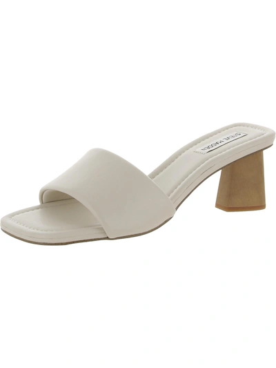 Shop Steve Madden Saged Womens Leather Slip On Slide Sandals In Multi