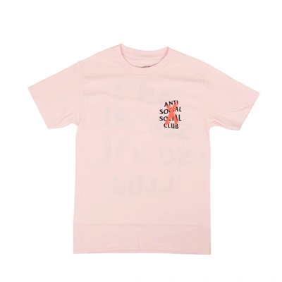 Shop Anti Social Social Club Pink Cancelled Short Sleeve T-shirt