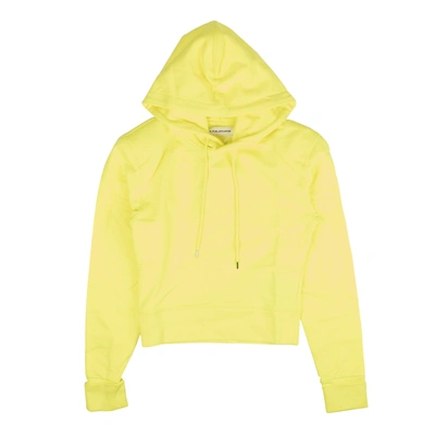 Shop A Neon Yellow Cotton Pullover Hoodie