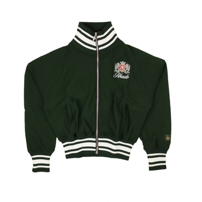 Rhude Forest Green Polyester Ribbed Track Jacket In Green