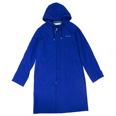 Shop Off-white Men's 'diag' Raincoat Jacket - Blue