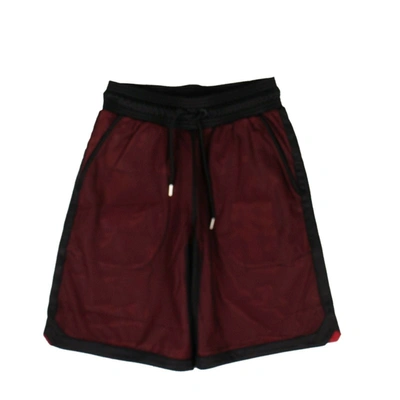 Shop Marcelo Burlon County Of Milan Cotton County Mesh Sweat Shorts - Red