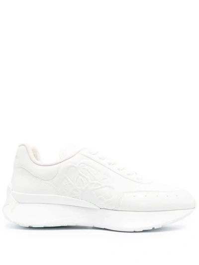 Shop Alexander Mcqueen Sprinter Runner Sneakers In White