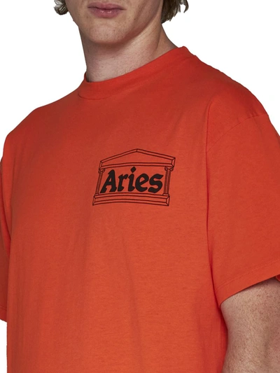 Shop Aries T-shirts And Polos In Orange