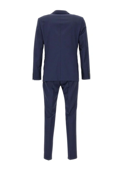 Shop Hugo Boss Boss "h-reymond" Two-piece Wool Suit In Blue