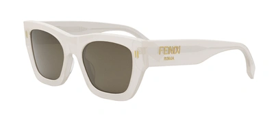 Shop Fendi Fe 40100 I 21e Square Sunglasses In Brown