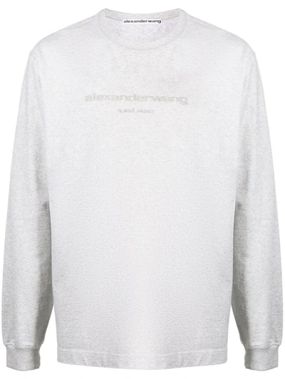 Shop Alexander Wang T-shirts And Polos In Light Heather Grey