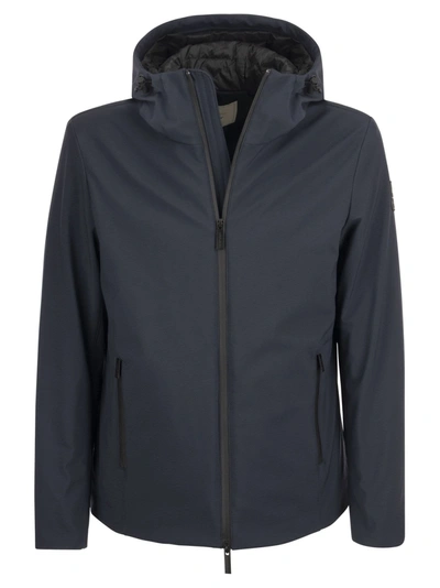 Shop Woolrich Pacific Jacket In Soft Shell In Melton Blue