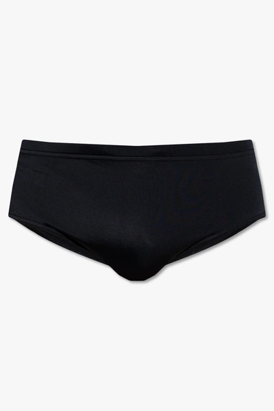 Shop Dsquared2 Black Swimming Briefs With Logo In New