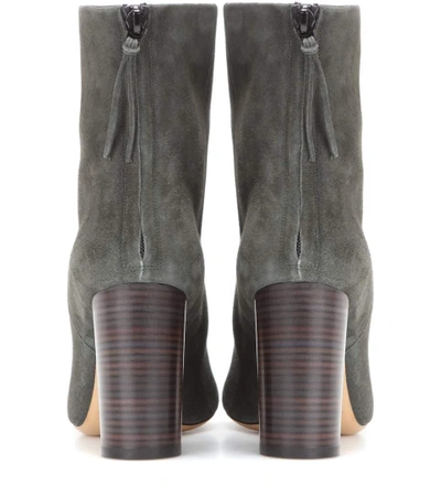 Shop Isabel Marant Garett Suede Ankle Boots In Grey