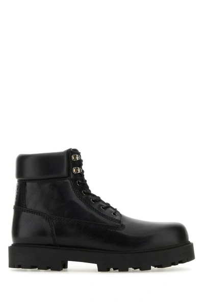 Shop Givenchy Man Black Leather Show Ankle Boots