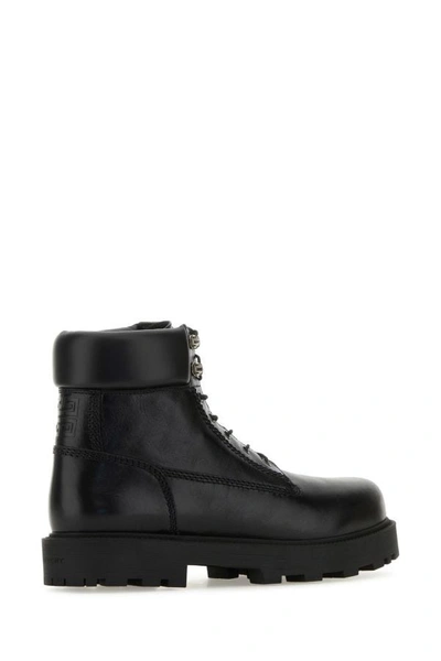Shop Givenchy Man Black Leather Show Ankle Boots