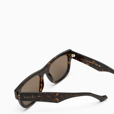 Shop Gucci Square Tortoiseshell Sunglasses Men In Brown