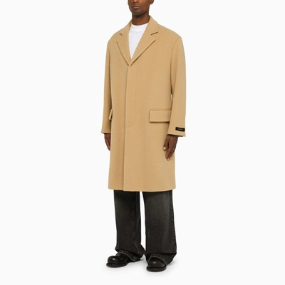 Shop Marni Beige Tailored Coat In Virgin Wool Men In Cream