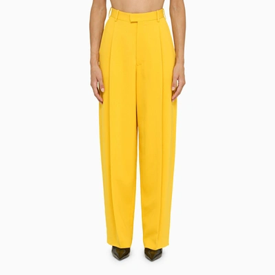 Shop Marni Yellow Viscose Baggy Trousers Women
