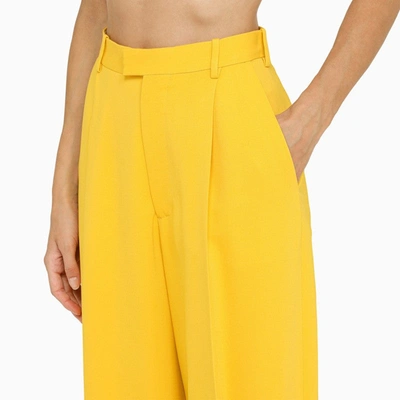 Shop Marni Yellow Viscose Baggy Trousers Women