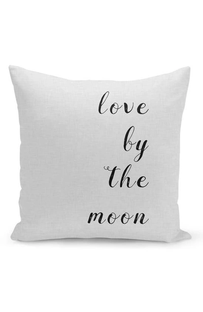 Shop Curioos Love By The Moon Throw Pillow In White