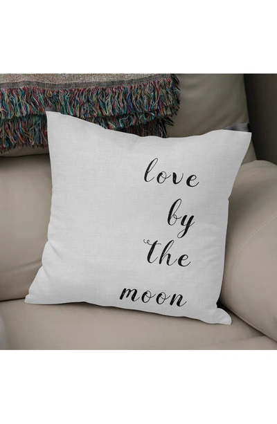 Shop Curioos Love By The Moon Throw Pillow In White