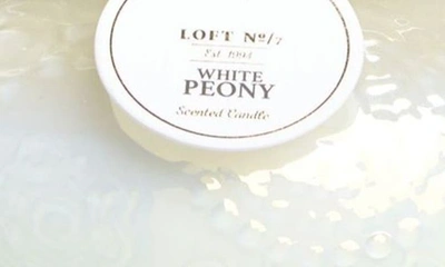 Shop Portofino Candles White Peony Garden Scented Jar Candle In White Luster