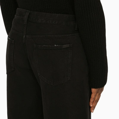 Shop Saint Laurent Regular Black Denim Jeans Men