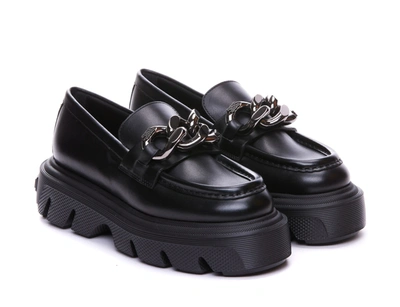 Shop Casadei Flat Shoes In Black