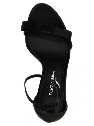 Shop Dolce & Gabbana Sandal With Bow In Black