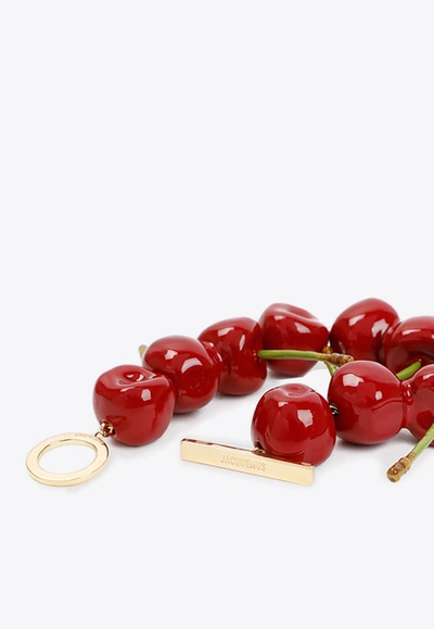 Shop Jacquemus Cherry Design Bracelet In Red