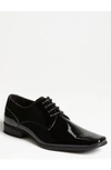 Calvin Klein Dillinger Plain Toe Patent Derby In Black Patent