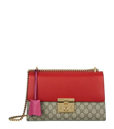 Shop Gucci Bicolour Padlock Shoulder Bag