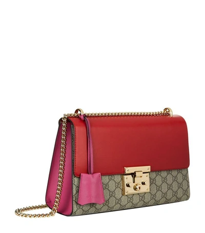 Shop Gucci Bicolour Padlock Shoulder Bag