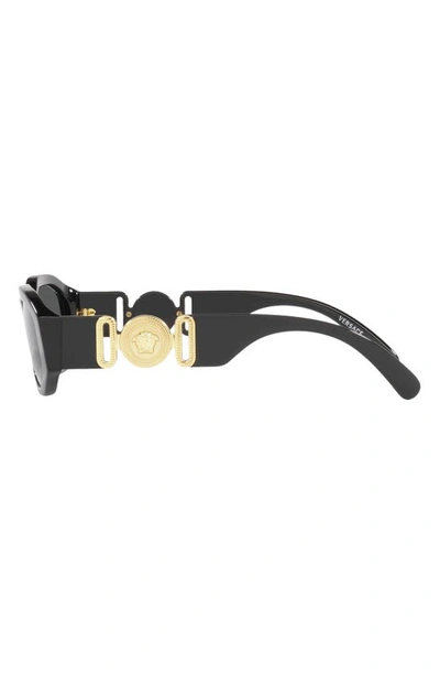 Shop Versace Kids' 48mm Small Rectangle Sunglasses In Black / Dark Grey