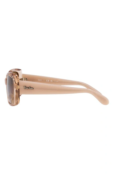 Ray Ban Ray-ban 58mm Gradient Rectangular Sunglasses In Transparent