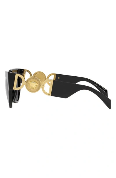 Shop Versace 56mm Cat Eye Sunglasses In Black