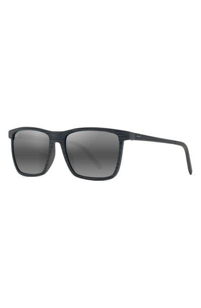 Shop Maui Jim One Way Gradient Polarizedplus2® Square Sunglasses In Grey Stripe