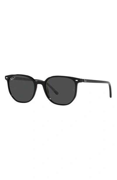Ray Ban Ray-ban 54mm Polarized Square Sunglasses In Black