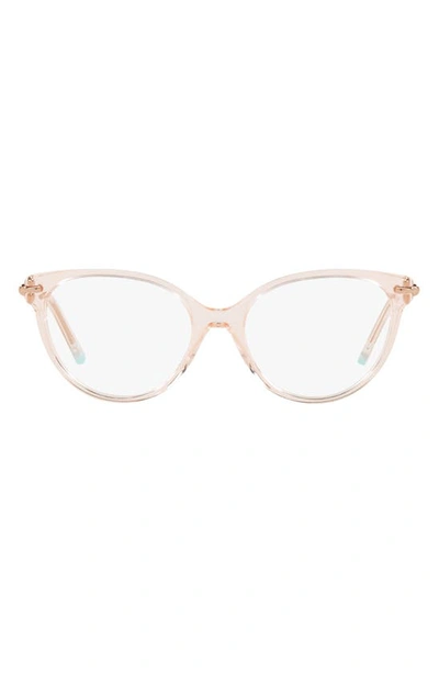 Shop Tiffany & Co 53mm Cat Eye Optical Glasses In Crystal