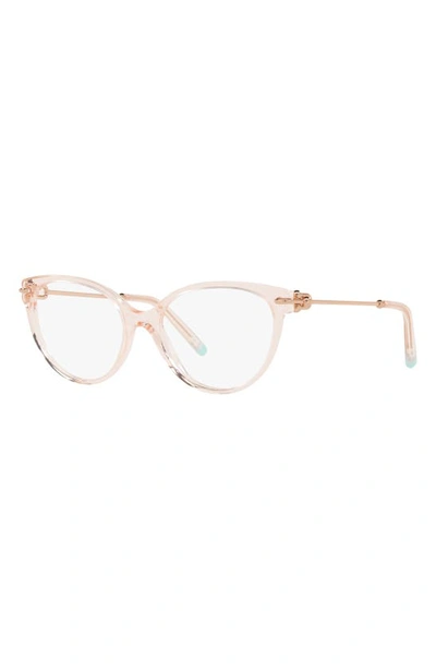 Shop Tiffany & Co 53mm Cat Eye Optical Glasses In Crystal