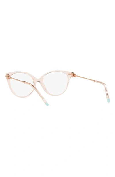 Shop Tiffany & Co 53mm Cat Eye Optical Glasses In Crystal