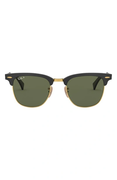 Shop Ray Ban Clubmaster 51mm Square Sunglasses In Pol Green