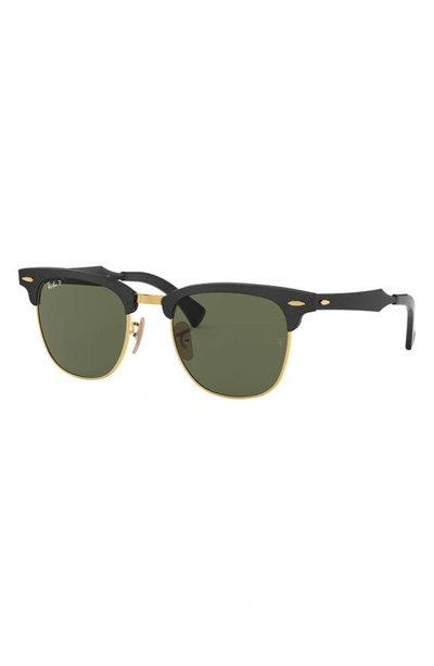 Shop Ray Ban Clubmaster 51mm Square Sunglasses In Pol Green