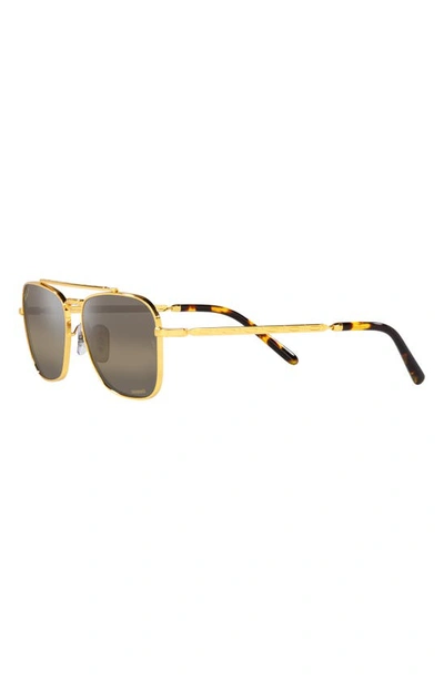 Shop Ray Ban New Caravan 55mm Gradient Polarized Square Sunglasses In Yellow