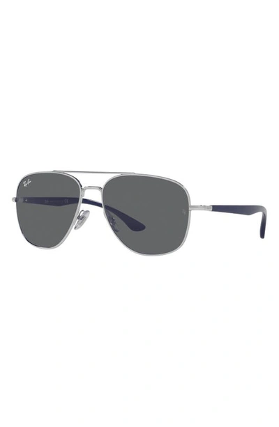 Ray Ban Ray-ban Aviator Frame Sunglasses In Silver