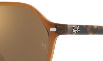 Shop Ray Ban Thalia 53mm Mirrored Square Sunglasses In Transparent