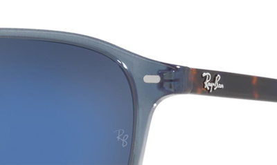 Shop Ray Ban Leonard 51mm Mirrored Square Sunglasses In Blue Mirror