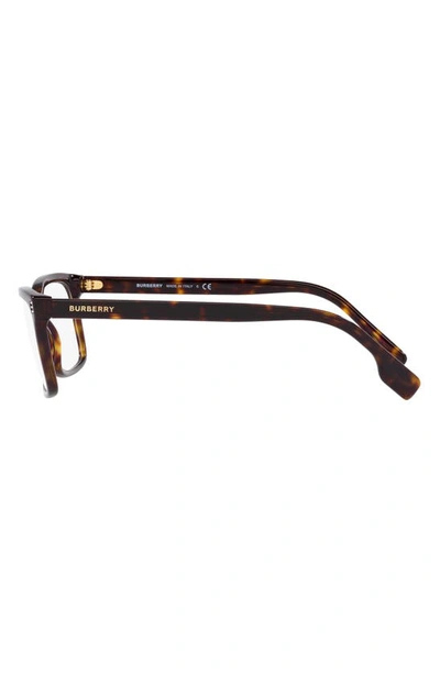 Burberry Foster 54mm Rectangular Optical Glasses In Dark Havana