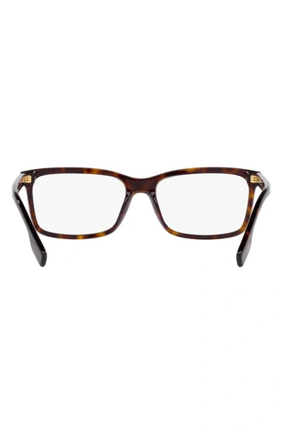 Burberry Foster 54mm Rectangular Optical Glasses In Dark Havana