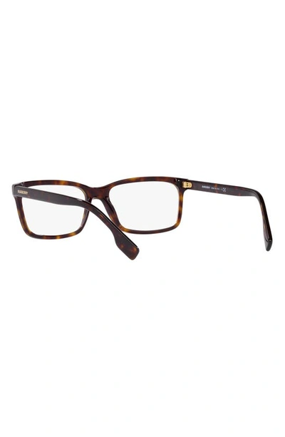 Burberry Foster 54mm Rectangular Optical Glasses In Dark Havana